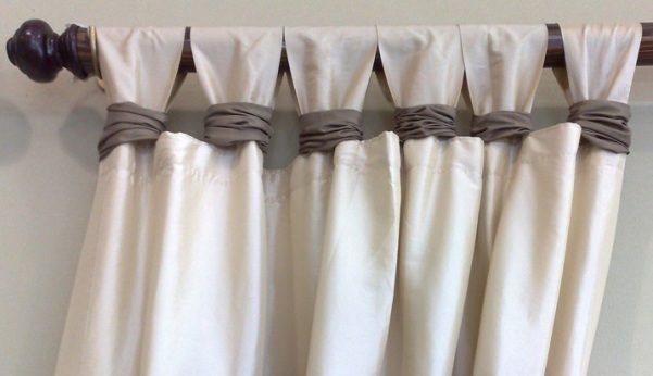 Opciones para fijar cortinas a la barra de la cortina
