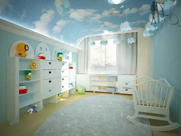 Nubes en la habitación de los niños