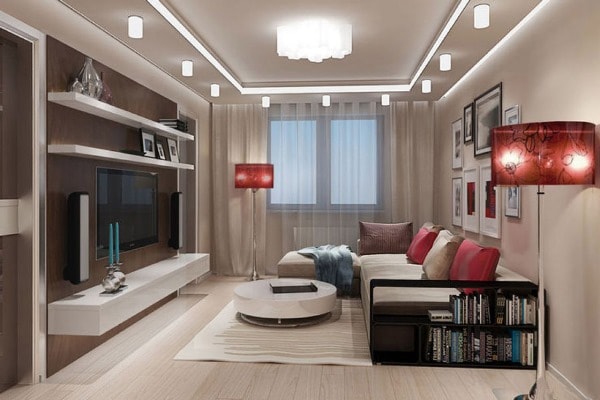 Sala de estar de estilo moderno: principios de decoración