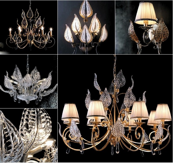 Exquisitas lámparas de araña italianas