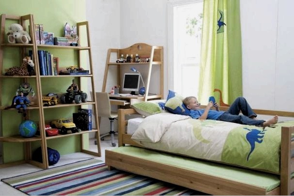 alfombra de colores en una moderna habitación infantil