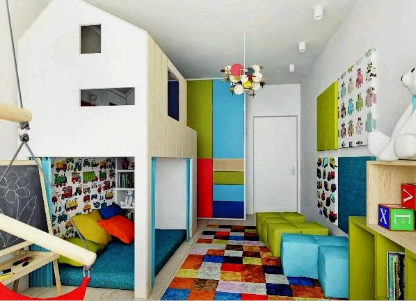 Colores vivos en la habitación de los niños