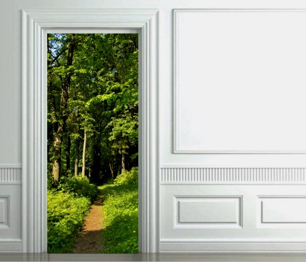 Papel fotográfico autoadhesivo para la puerta