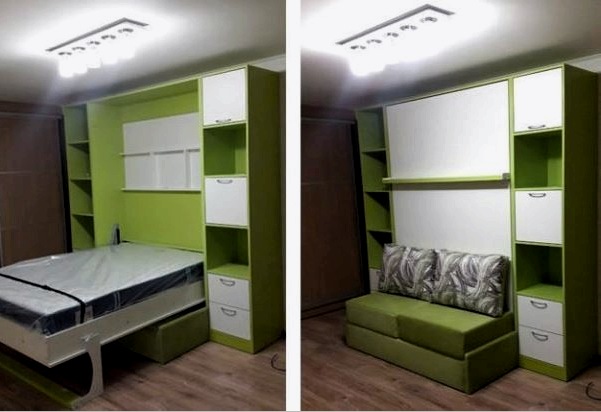 Armario + cama + sofá