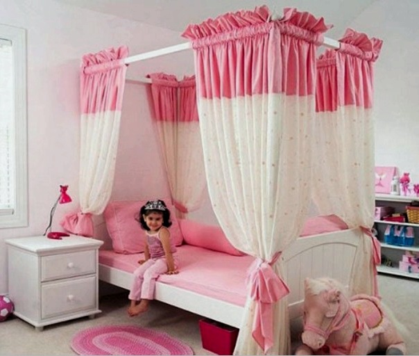 Dormitorio rosa para la princesa