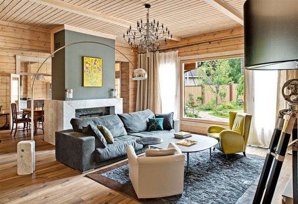 Sala de estar en una casa privada: opciones de diseño, interiores fotográficos