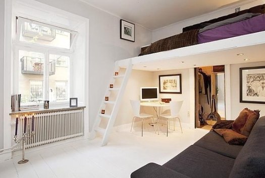Sala de estar y dormitorio en una habitación: zonificación y diseño de interiores, opciones de fotos