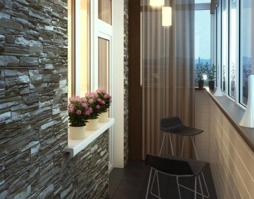 Piedra artificial en el interior: opciones para la decoración interior de habitaciones, foto.
