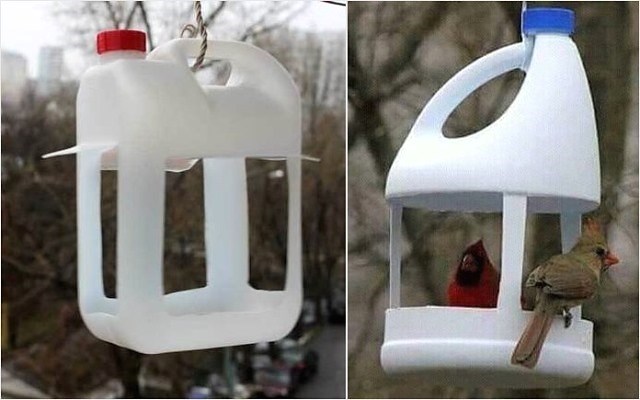 ¿Cómo hacer rápida y fácilmente un comedero para pájaros con una botella de plástico?