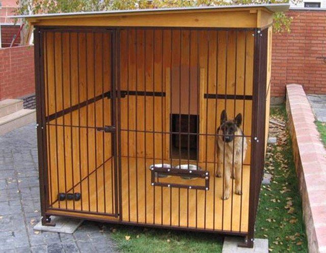 Cabina de perro pastor: ejemplos, tamaños óptimos, hágalo usted mismo