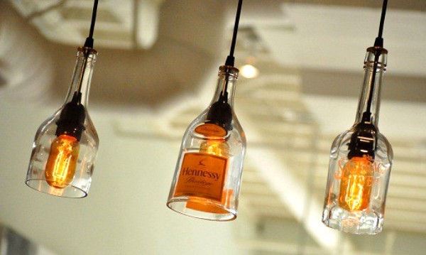 Lámparas de bricolaje, candelabros y lámparas de botellas: ideas y descripción