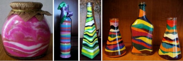 Decoración de botellas de bricolaje: una descripción detallada de 3 ejemplos ilustrativos