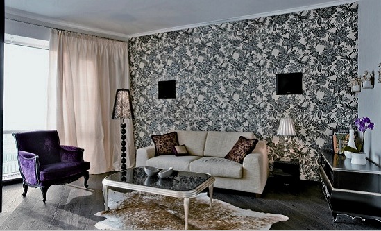 Diseño de papel tapiz para la sala de estar (42 fotos). Registro al combinar zonas. Colores, compatibilidad. Características del estilo mediterráneo.