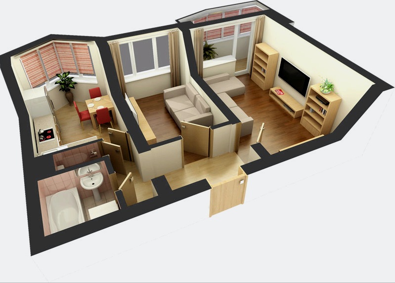 Diseño de Jruschov 2 habitaciones (39 fotos). Considere el estilo japonés, la alta tecnología y el minimalismo.