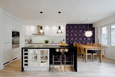 Interior de la cocina en una casa privada (42 fotos): iluminación, muebles, decoración.