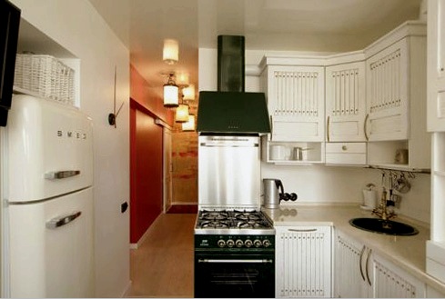Cocina 6 metros (30 fotos): diseño de una habitación pequeña en estilo de alta tecnología.