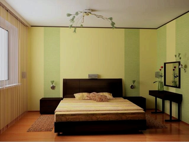 Papel tapiz para el dormitorio - diseño (42 fotos): papel, vinilo, tela y revestimientos no tejidos