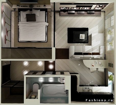 Diseño de apartamentos pequeños (39 fotos): complejidades de diseño y métodos para su solución.