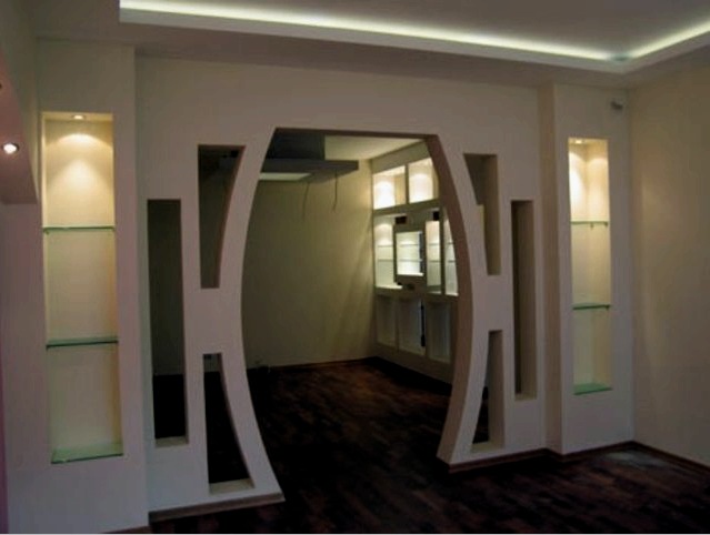 Tabiques decorativos de cartón yeso (36 fotos): interior del apartamento