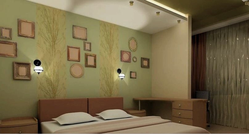 Diseño de paredes en el dormitorio (33 fotos): disposición de una habitación pequeña y grande, errores típicos en el diseño de interiores.