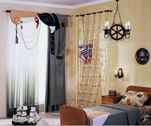 Diseño de cortinas para una guardería (42 fotos): decoración para un niño y una niña.