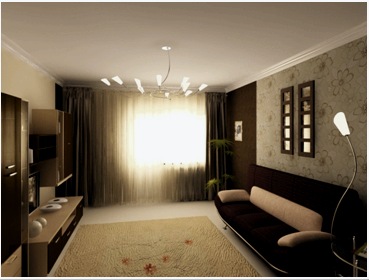 Papel tapiz en el interior de la sala de estar (42 fotos): elección de materiales y estilo, opciones de diseño