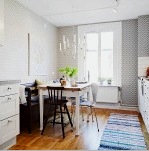 Papel tapiz para la cocina: diseño (36 fotos): la elección del material, el estilo y el color.