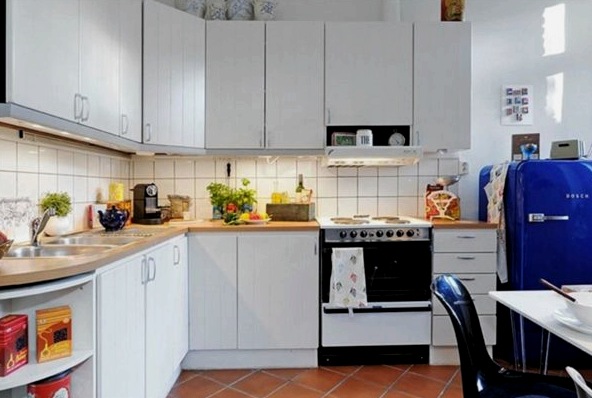 Diseño de cocina con una superficie de 14 m2.