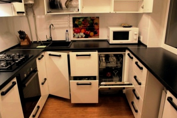 Diseño de cocinas en Jruschov: cómo planificar un interior en una cocina pequeña