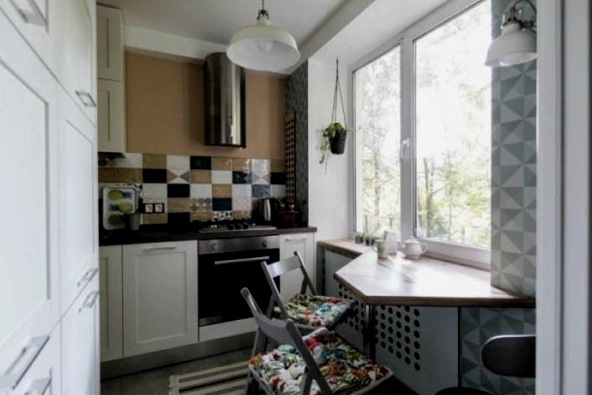 Diseño de cocinas en Jruschov: cómo planificar un interior en una cocina pequeña