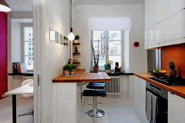Diseño de cocina con barra de bar: recomendaciones, fotos de interiores reales.