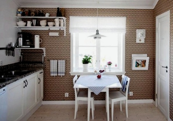 Diseño de paredes en una cocina pequeña: cómo expandir el espacio y elegir materiales de acabado para las paredes de una cocina pequeña