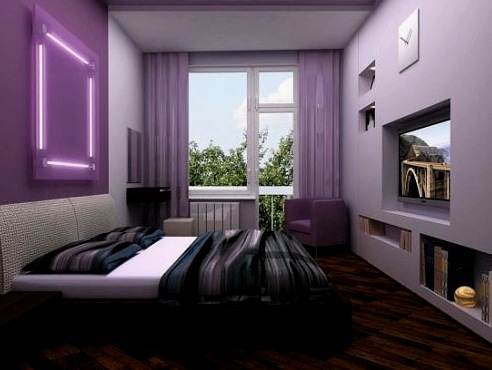 Dormitorio largo y estrecho: secretos del diseño.