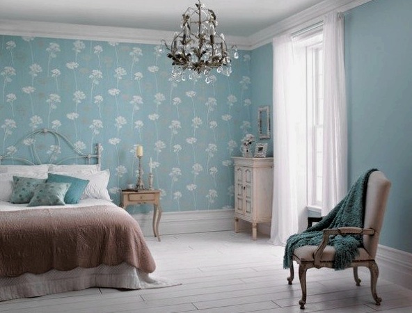 Interior del dormitorio y papel tapiz: opciones para el diseño original de la habitación.