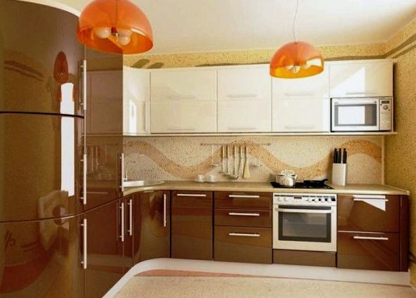 Cómo equipar una pequeña cocina de 6 m2.  metros: foto de diseño de interiores