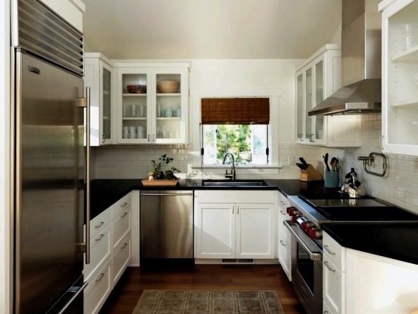Cómo pensar en un diseño en una cocina pequeña con un diseño rectangular