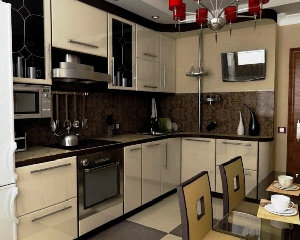 Cómo crear un diseño acogedor en una cocina pequeña de 7 m2.  m - foto con ejemplos