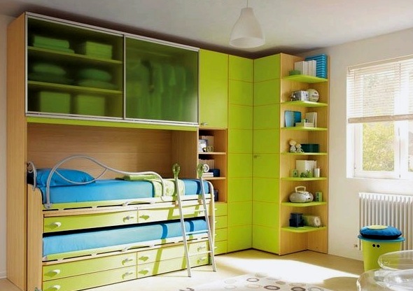 Dormitorios infantiles cómodos y funcionales para dos