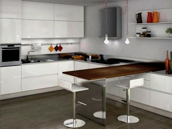 Cocina minimalista: concisión y sencillez del diseño moderno.