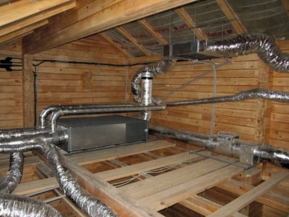Reglas de montaje de ventilación de bricolaje en una casa privada.