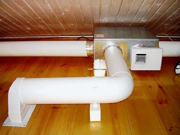 Conductos de aire de plástico para ventilación.
