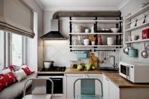Muebles en la cocina: ejemplos de arreglos de cocina foto.