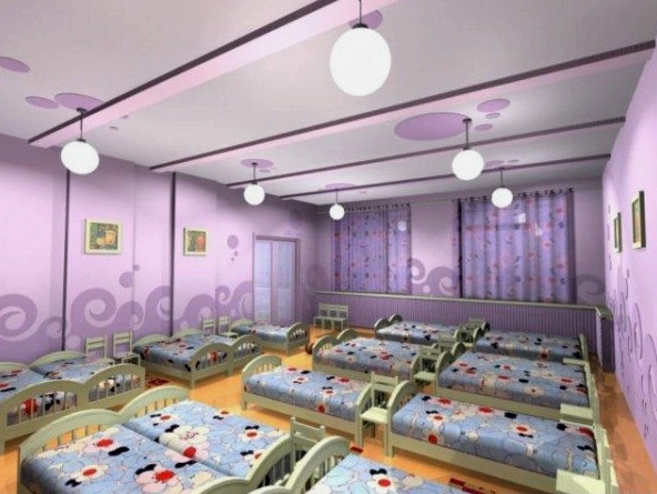 Decoración del dormitorio del jardín de infantes: simple, hermosa, segura