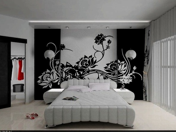 Decoración de paredes en el dormitorio: métodos de revestimiento y opciones de decoración.