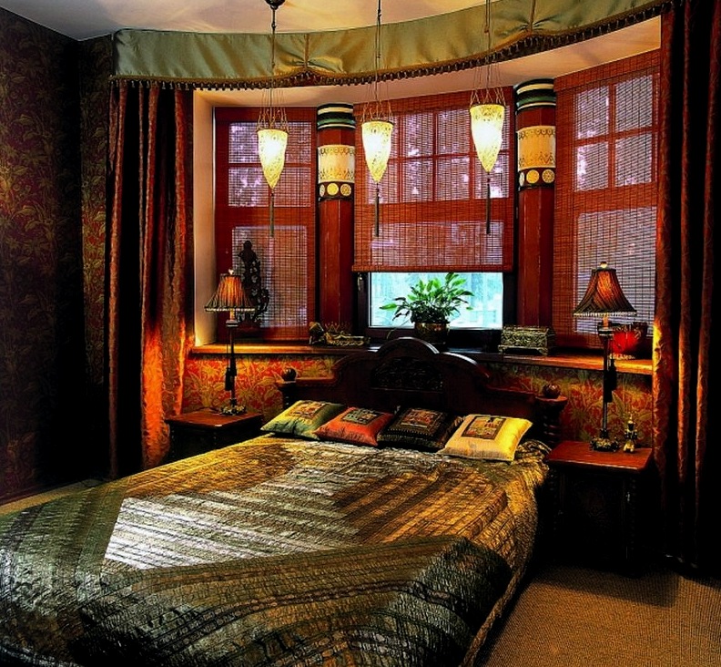 Dormitorio en estilo oriental: características de diseño elegante.