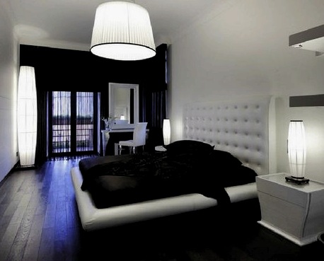 Dormitorio en colores oscuros: nobleza y extravagancia.