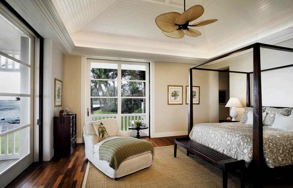 Dormitorio en estilo tropical