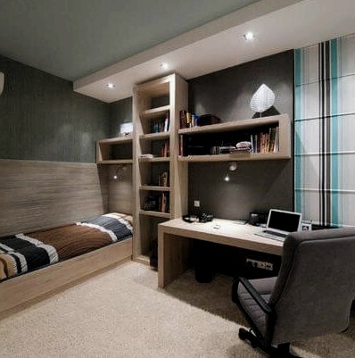 Dormitorio de un adolescente: ergonomía y comodidad.