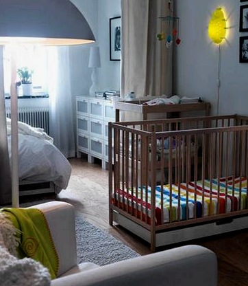 Dormitorio con cuna - características de diseño