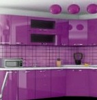 Reglas de diseño de cocina púrpura